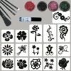 Bloemen Glittertattoo Set 1 Bloemen Glittertattoo Set -Speciale Effecten Make-Upwinkel bloemen glittertattoo set