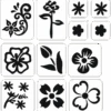 Bloemen Glittertattoo Sjablonenset -Speciale Effecten Make-Upwinkel bloemen glittertattoo sjablonenset