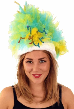 Bontmuts Carnaval Blauw Geel