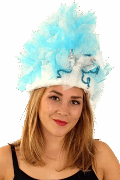 Bontmuts Carnaval Blauw Wit