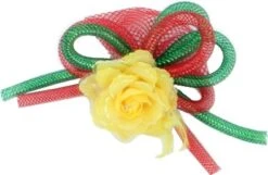 Broche Bloem Rood Geel Groen