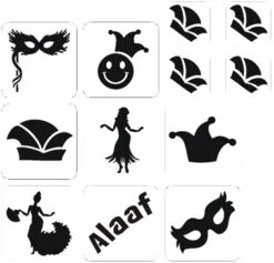 Carnaval Glittertattoo Sjablonenset