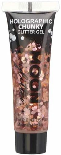 Chunky Glitter Gel Holographic Rose Goud