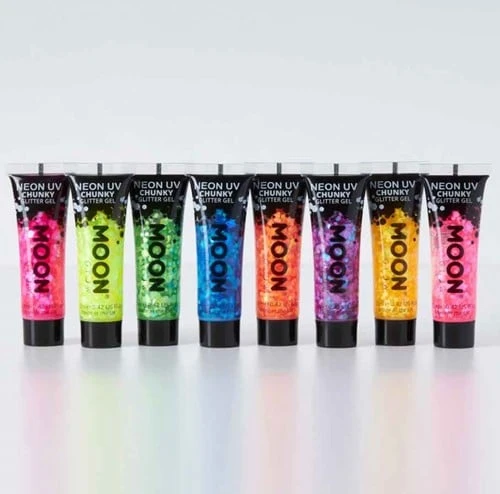 Chunky Glitter Gel Neon Geel 4 Chunky Glitter Gel Neon Geel - Afbeelding 2