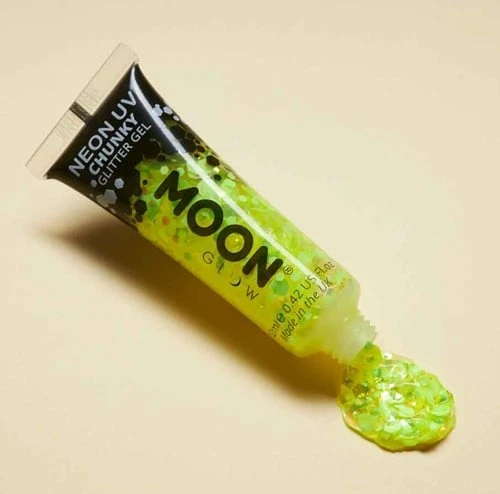 Chunky Glitter Gel Neon Geel 3 Chunky Glitter Gel Neon Geel