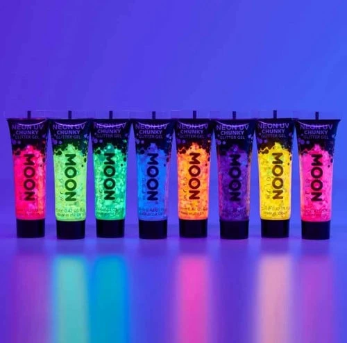 Chunky Glitter Gel Neon Goud Geel 5 Chunky Glitter Gel Neon Goud Geel - Afbeelding 3