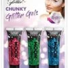 Chunky Glitter Gels Rood Groen Blauw -Speciale Effecten Make-Upwinkel chunky glitter gels rood groen blauw