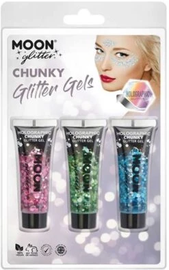 Chunky Glitter Gels Roze Groen Blauw