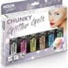 Chunky Glitter Gels Voordeelset 2 Chunky Glitter Gels Voordeelset -Speciale Effecten Make-Upwinkel chunky glitter gels voordeelset