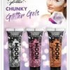 Chunky Glitter Gels Zilver Roze Oranjerood -Speciale Effecten Make-Upwinkel chunky glitter gels zilver roze oranjerood
