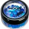 Chunky Glitter Neon UV Blauw 2 Chunky Glitter Neon UV Blauw -Speciale Effecten Make-Upwinkel chunky glitter neon uv blauw