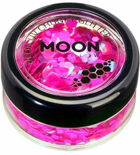 Chunky Glitter Neon UV Magenta 3 Chunky Glitter Neon UV Magenta