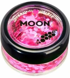 Chunky Glitter Neon UV Rose