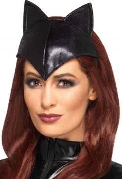 FEVER Diadeem Cat Lederlook Zwart