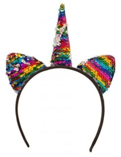 Diadeem Unicorn Regenboog Pailletten