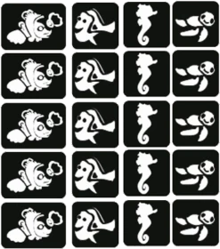 Dory & Nemo Glittertattoo Sjablonenset