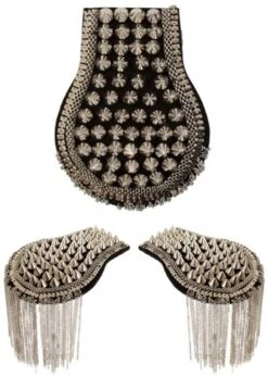 Epauletten Met Spikes Zilver