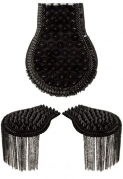 Epauletten Met Spikes Zwart