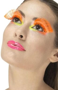 Fever Wimpers Neon Oranje Met Stippen