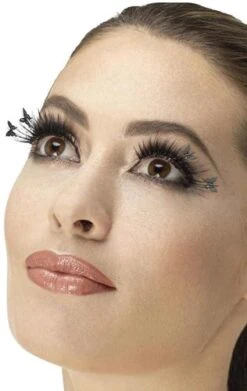 Fever Wimpers Zwart Met Vlinders