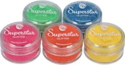 Superstar Fluorescent Glitter Tattoo Glitter Set 7 Superstar Fluorescent Glitter Tattoo Glitter Set -Speciale Effecten Make-Upwinkel fluorescent glitter tattoo glitter set 3