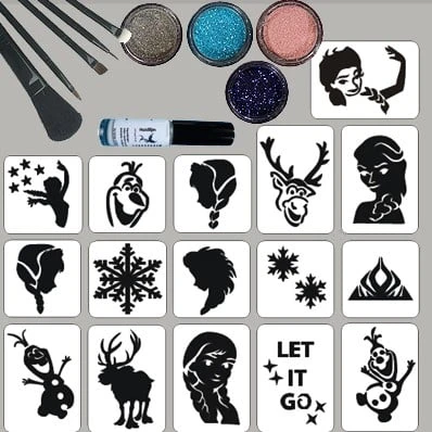 Frozen Glittertattoo Set 3 Frozen Glittertattoo Set