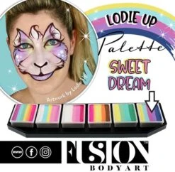 Fusion Splitcake Schmink Lodie Up Sweet Dream 30 Gram -Speciale Effecten Make-Upwinkel fusion splitcake schmink lodie up sweet dream 30 gram 2