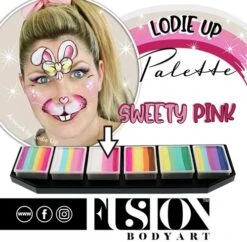 Fusion Splitcake Schmink Lodie Up Sweety Pink 30 Gram -Speciale Effecten Make-Upwinkel fusion splitcake schmink lodie up sweety pink 30 gram 2