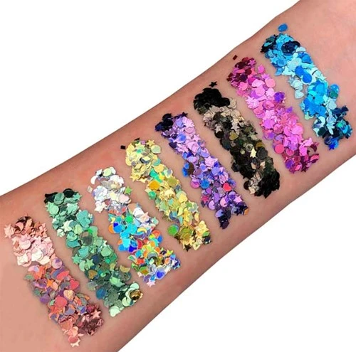 Glitter Shapes Holographic Blauw 4 Glitter Shapes Holographic Blauw - Afbeelding 2