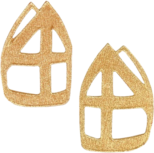 Gouden Sinterklaasmijter Borduursels 2 Stuks 3 Gouden Sinterklaasmijter Borduursels 2 Stuks