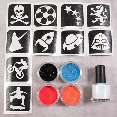 Grimas Glittertattoo Set Sport En Space 3 Grimas Glittertattoo Set Sport En Space