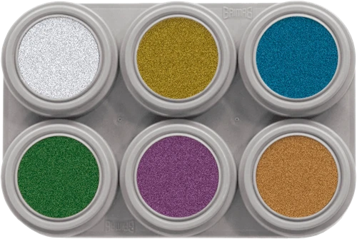 Grimas Water Make-up M6 Metallic Pure Palet 3 Grimas Water Make-up M6 Metallic Pure Palet