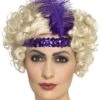 Haarband Flapper Charleston Paars