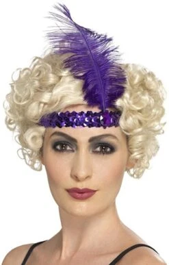 Haarband Flapper Charleston Paars