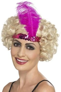 Haarband Flapper Charleston Roze
