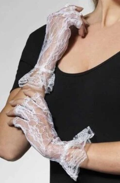 FEVER Handschoenen Kant Kort Wit