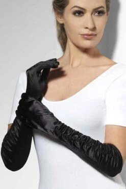 FEVER Handschoenen Lang Rimpel Zwart