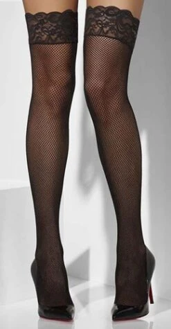 FEVER Hold Up Visnet Kousen Met Kant Zwart -Speciale Effecten Make-Upwinkel hold up visnet kousen met kant zwart 3