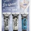 Ice Queen Chunky Glitter Gels Zilver Wit Blauw 2 Ice Queen Chunky Glitter Gels Zilver Wit Blauw -Speciale Effecten Make-Upwinkel ice queen chunky glitter gels zilver wit blauw
