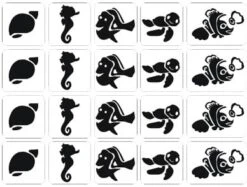 In De Zee Glittertattoo Sjablonenset