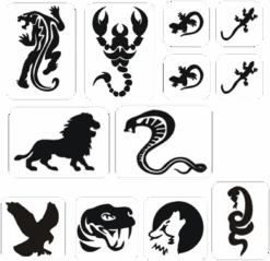 Jongens Glittertattoo Sjablonenset