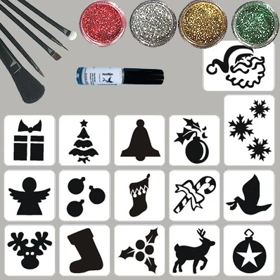 Kerst Glittertattoo Set 3 Kerst Glittertattoo Set