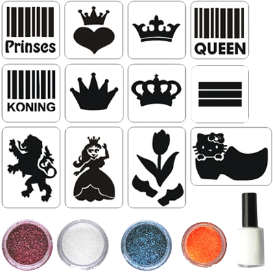 Konings Glittertattoo Set 3 Konings Glittertattoo Set
