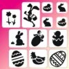 Pasen Glittertattoo Sjablonenset -Speciale Effecten Make-Upwinkel pasen glittertattoo sjablonenset
