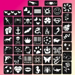 Populair Glittertattoo Sjablonenset