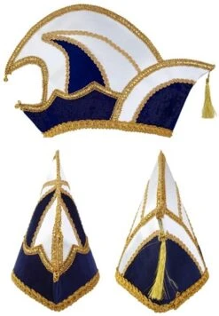 Prinsenmuts Blauw Wit Maat 63