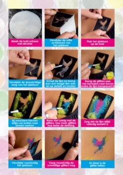 Professionele Glittertattoo Set -Speciale Effecten Make-Upwinkel professionele glittertattoo set 2