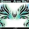 Queen A Nu Ra Masker Schmink Sjabloon -Speciale Effecten Make-Upwinkel queen a nu ra masker schmink sjabloon
