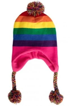 Regenboog Ijsmuts Met Pompon En Tassels