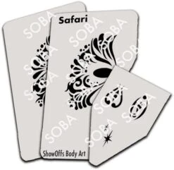 Safari Masker Schmink Sjabloon -Speciale Effecten Make-Upwinkel safari masker schmink sjabloon 2